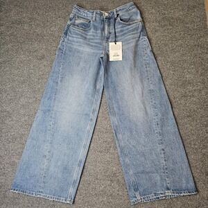 Seventy Mochi Gracie Twisted Rodeo Jeans Wide Leg Size 24 Organic Cotton Blend